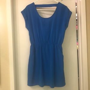 Blue candies dress with back cut out